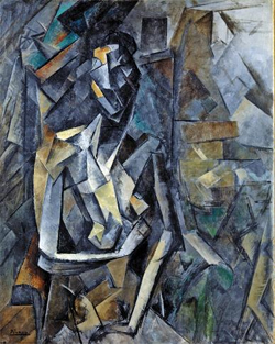 �ĺ��� ��ī���� ���ɾ� �ִ� ���塯, 1909~1910��, 73��54.3��, ĵ������ ��ä.